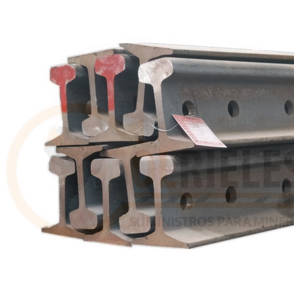 Riel Cubil 90 Libras - 45 Kg de 6 Metros para Minería ASCE 90-Material Q235